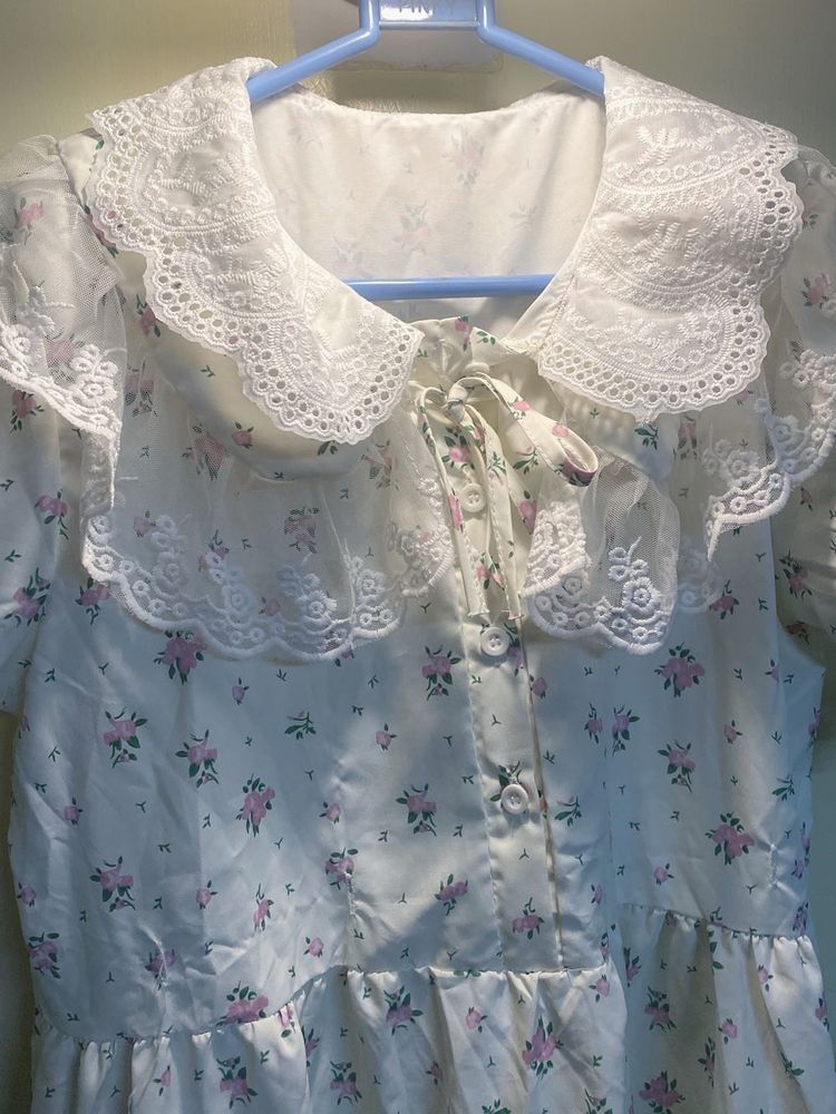 Cottagecore Cream Dress