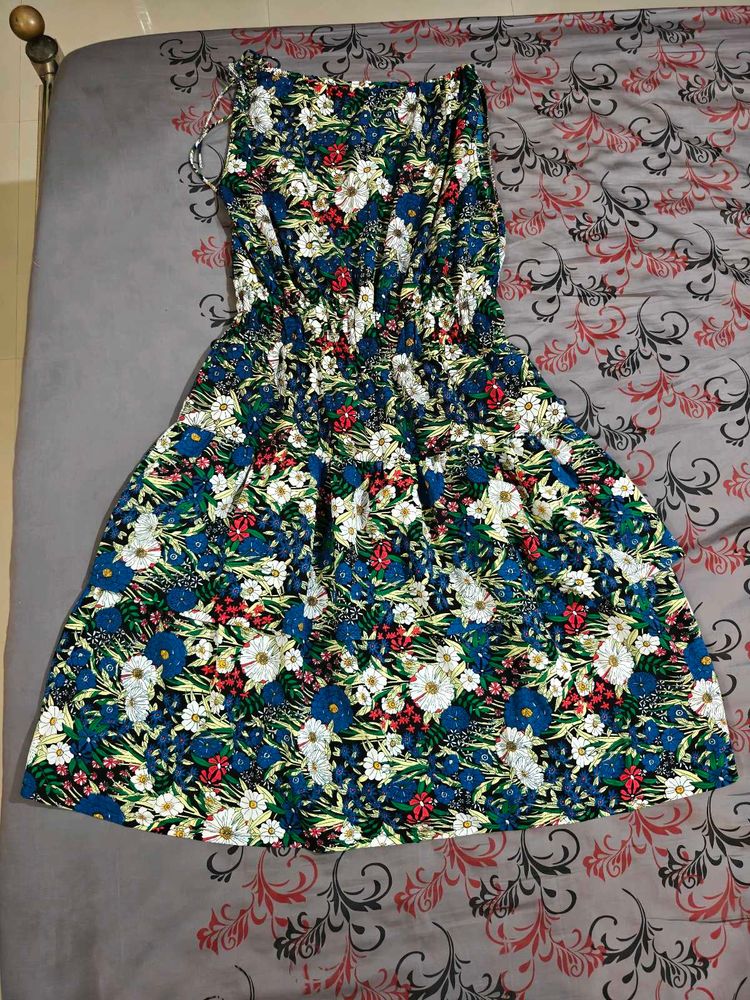 Floral Print Sleeveless Dress