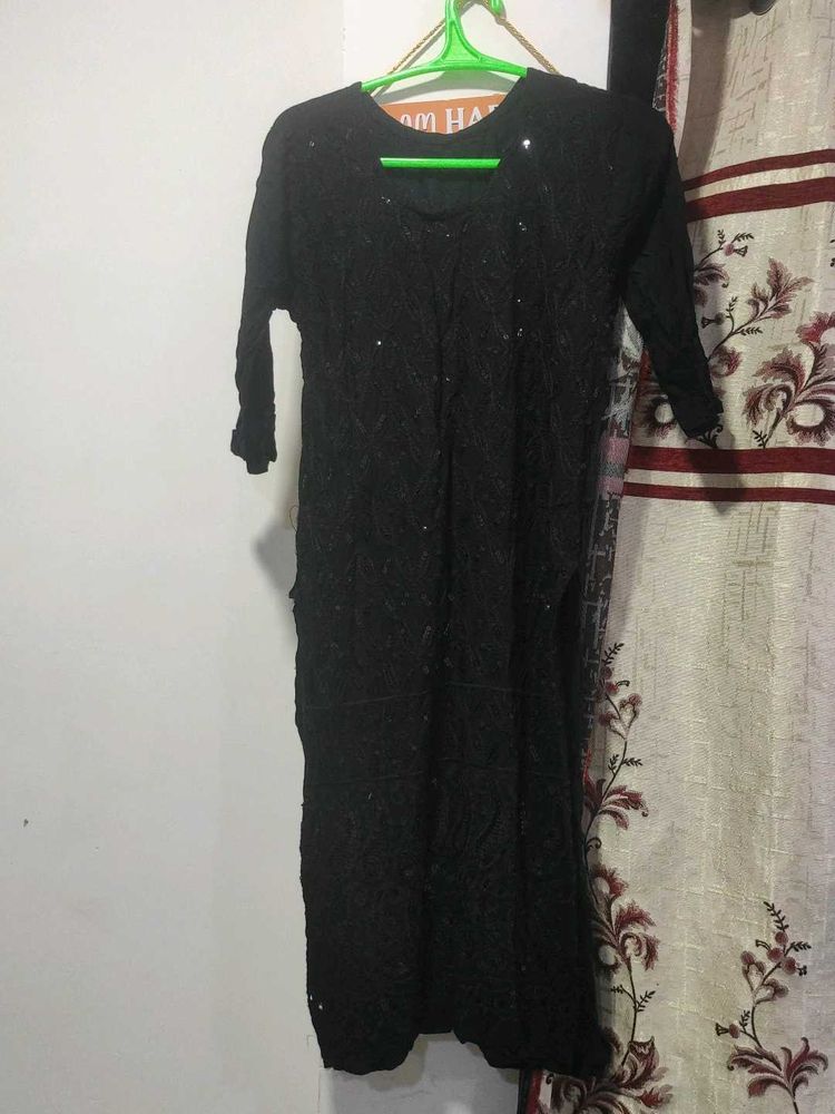 Black Kurti For Womens (M)