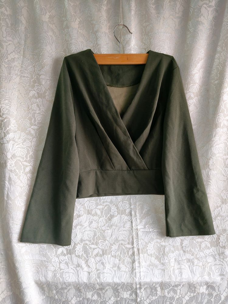 Olive Crop Top