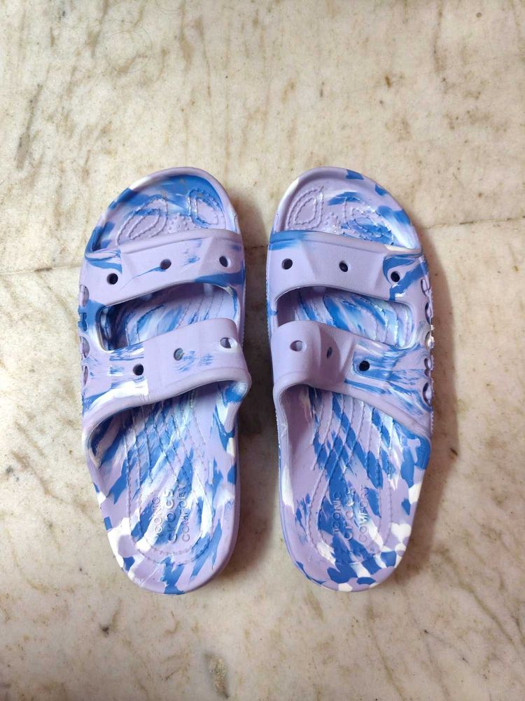 Crocs Baya Marbled Clog Slides