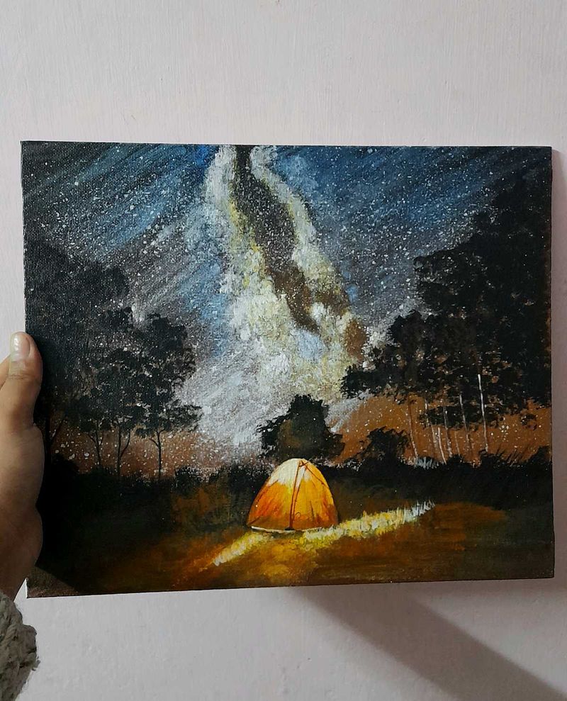 Camping Under the Stars Painting