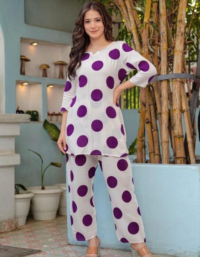 Polka Dot Kurta Set