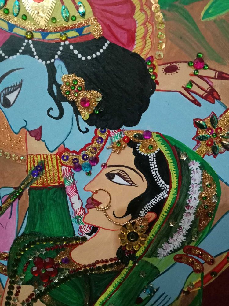 Lord Krishna Radha Amazing 😍 Painting