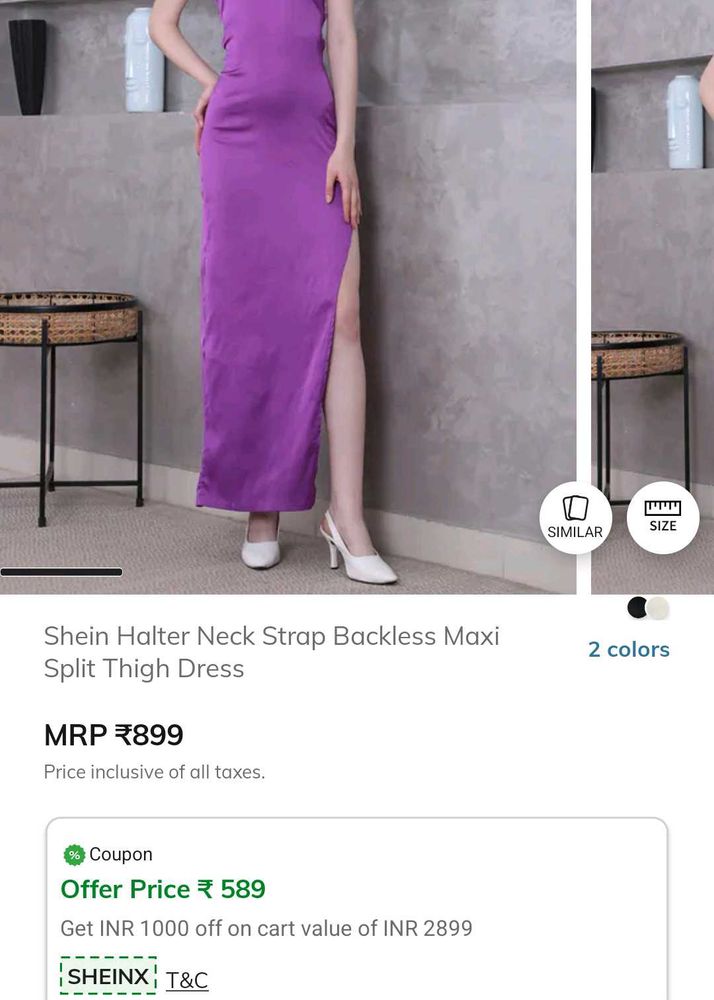 Shein Maxi Split Thigh Dress