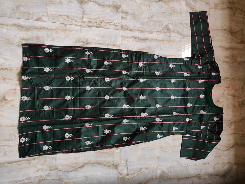 Floral Green Kurta
