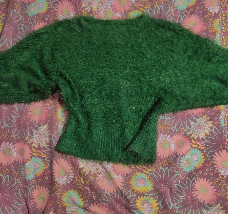 Green Fuzzy Sweater