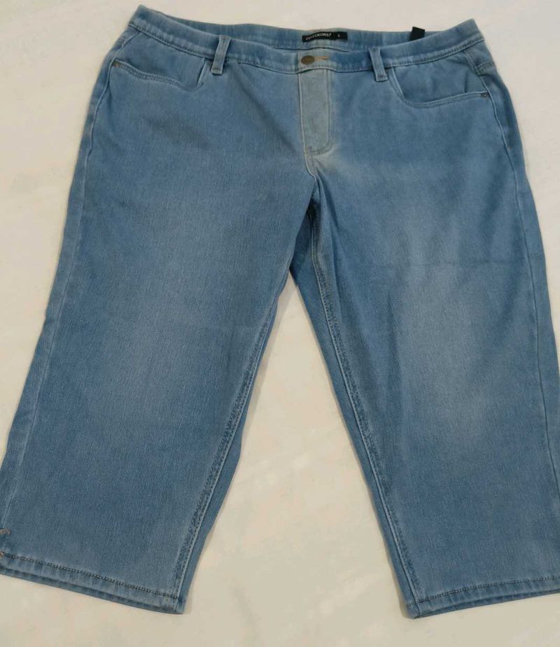 Classic &amp; Comfy Knee-Length Denim Shorts