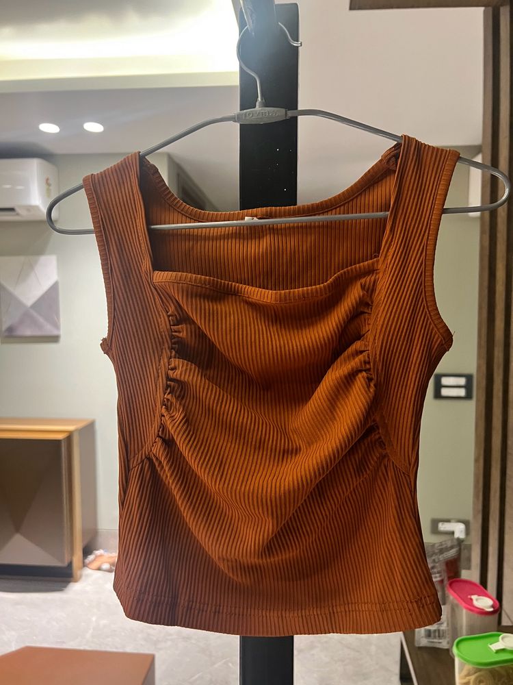 Rust Colour Crop Top