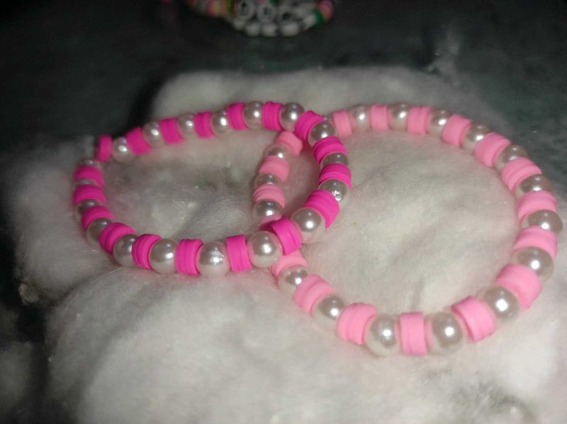 Pink Pearl Beaded Bracelets for friendship day