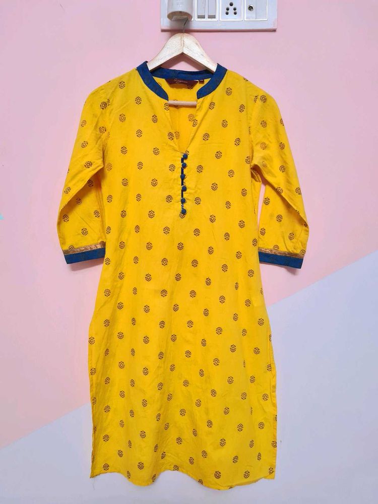 Sangria Yellow Kurta For Women