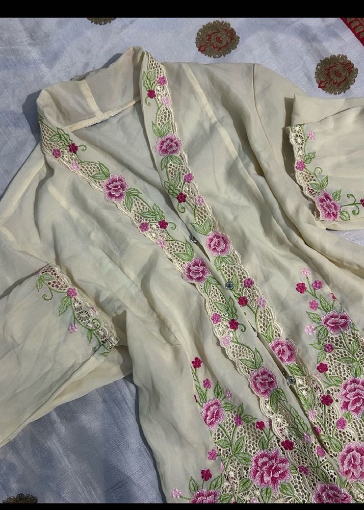 Yellow Floral Kurti
