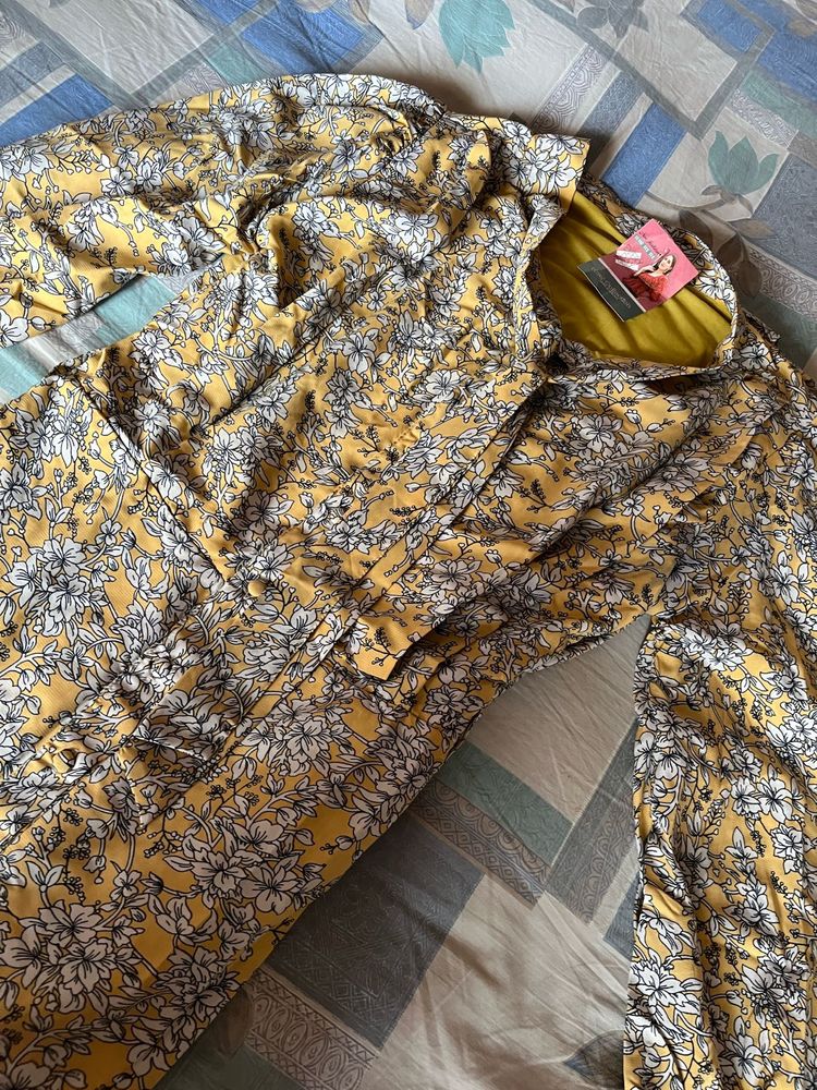Floral Yellow Dress 36-38