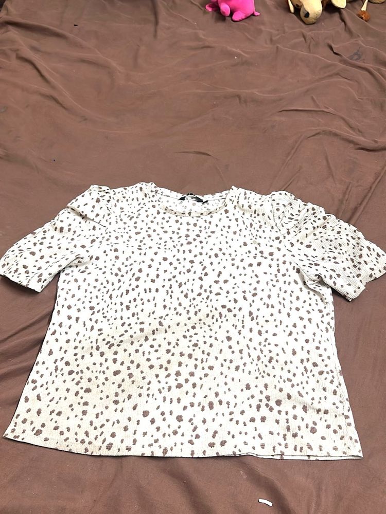 Spotted Print Top