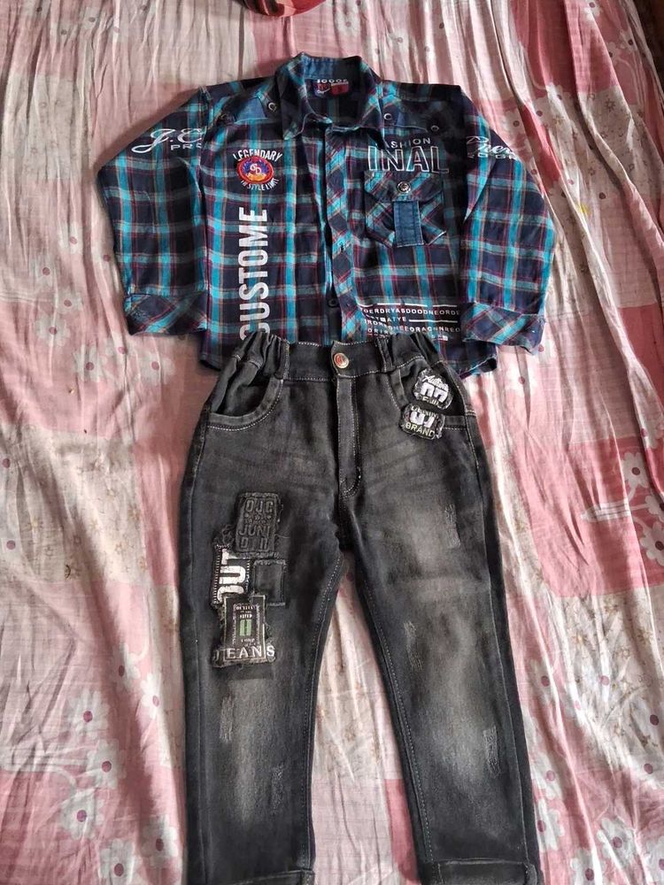 Boys Outfit: Shirt and Jeans