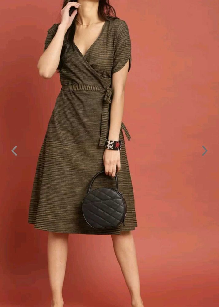 Taavi Striped Wrap Dress