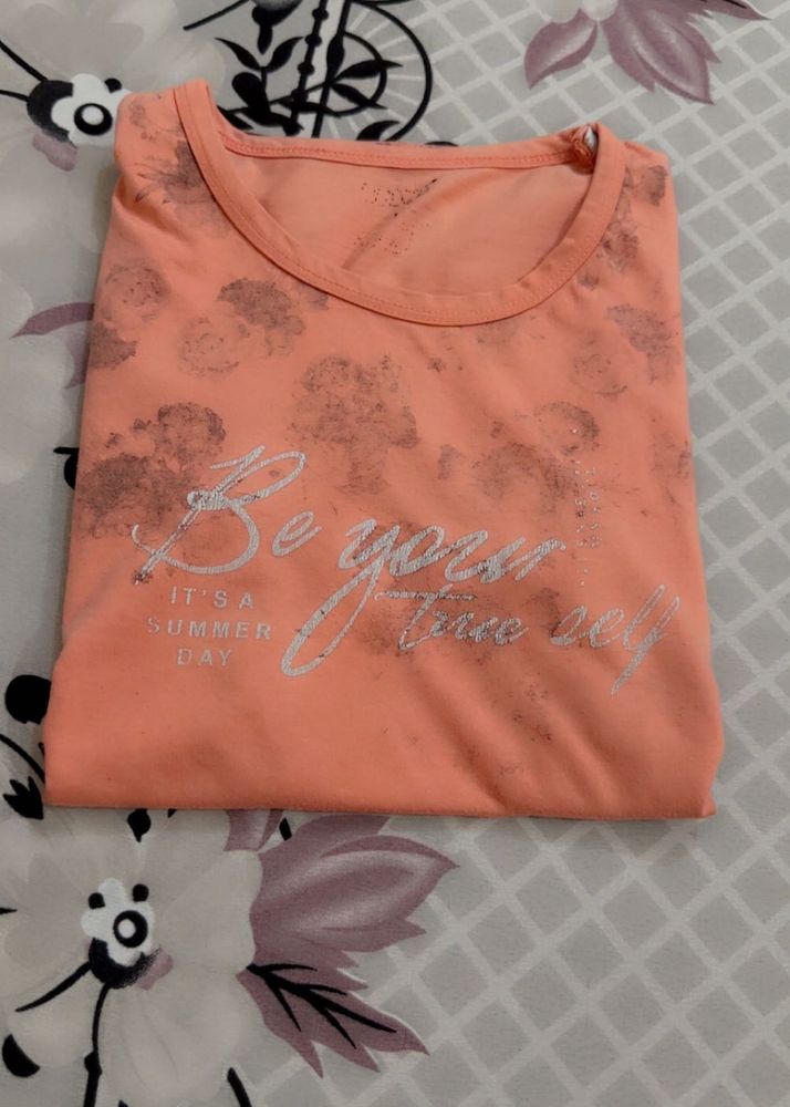 Peach Graphic Tee