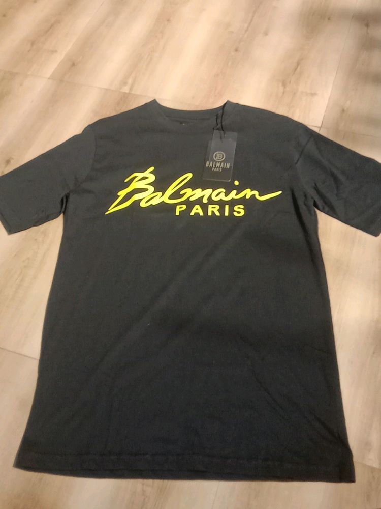Black Balmain Paris Tshirt