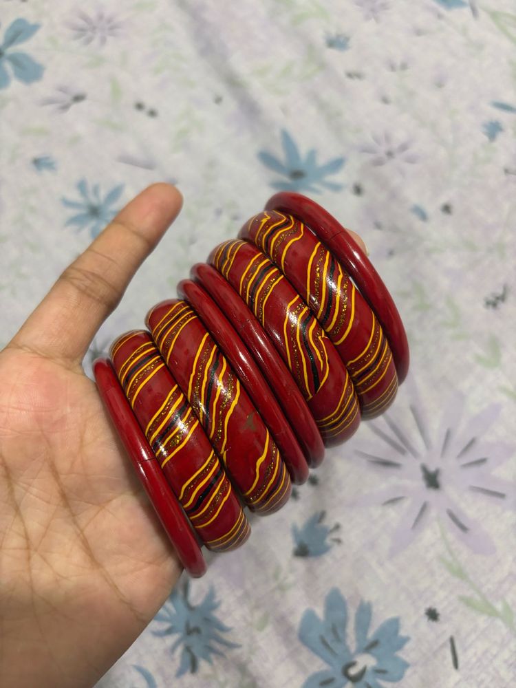 Red &amp; Gold Bangles
