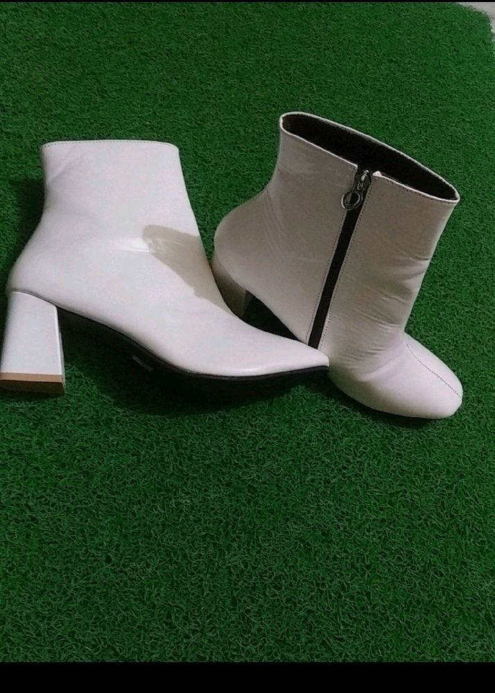 White Ankle Boots
