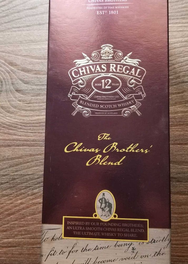 Chivas Regal 12 Year Old empty bottle