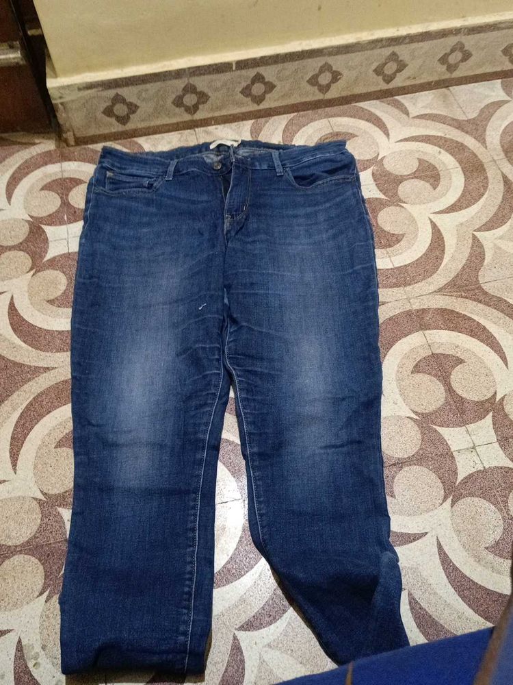 Dark Blue Denim Jeans