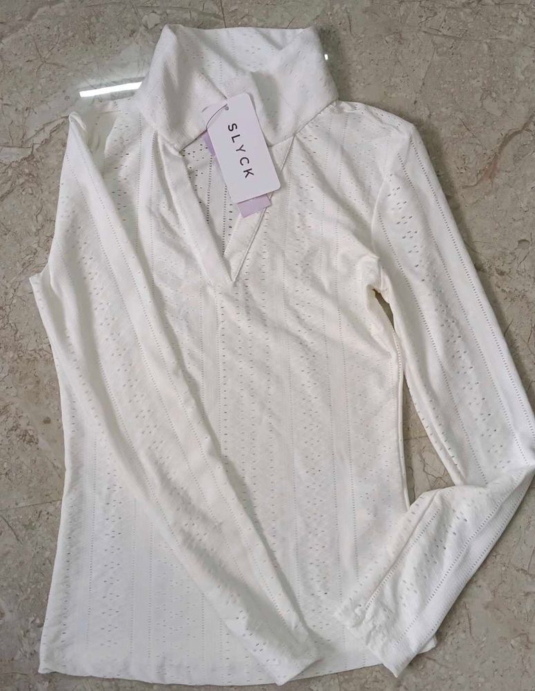 Slyck White Top - New with Tags