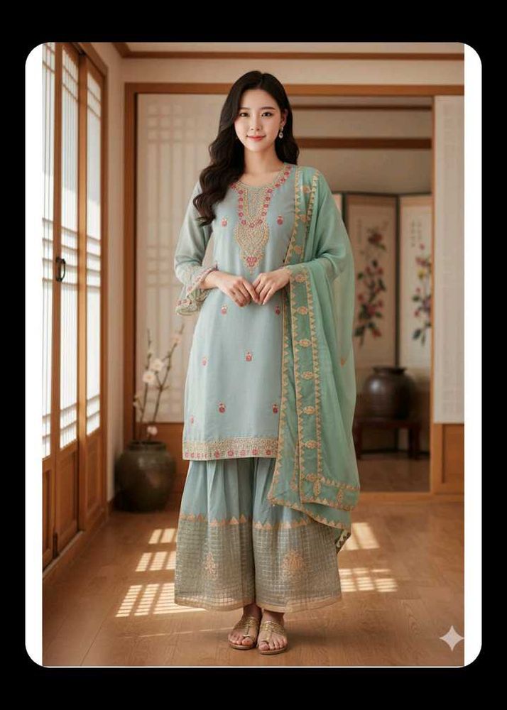 Elegant Embroidered garara suit