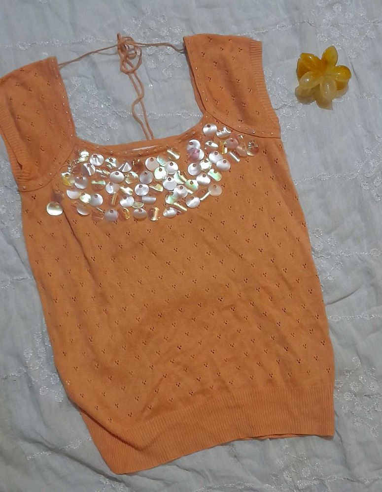 Beachy Light Orange Top