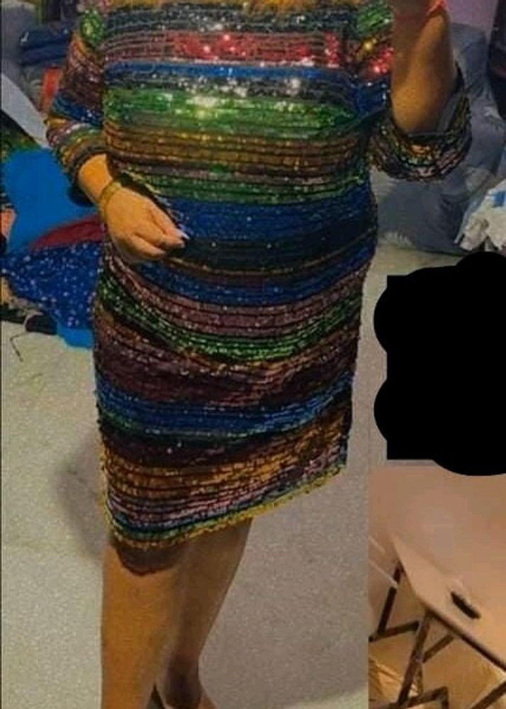 PLUS SIZE SEQUIN DRESS
