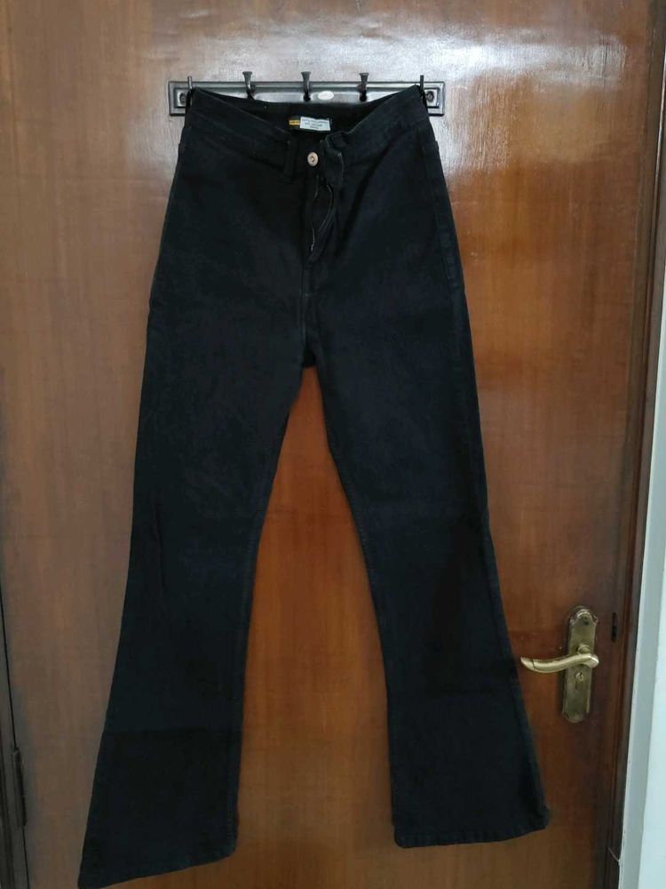 Off-duty Black Flared Jeans