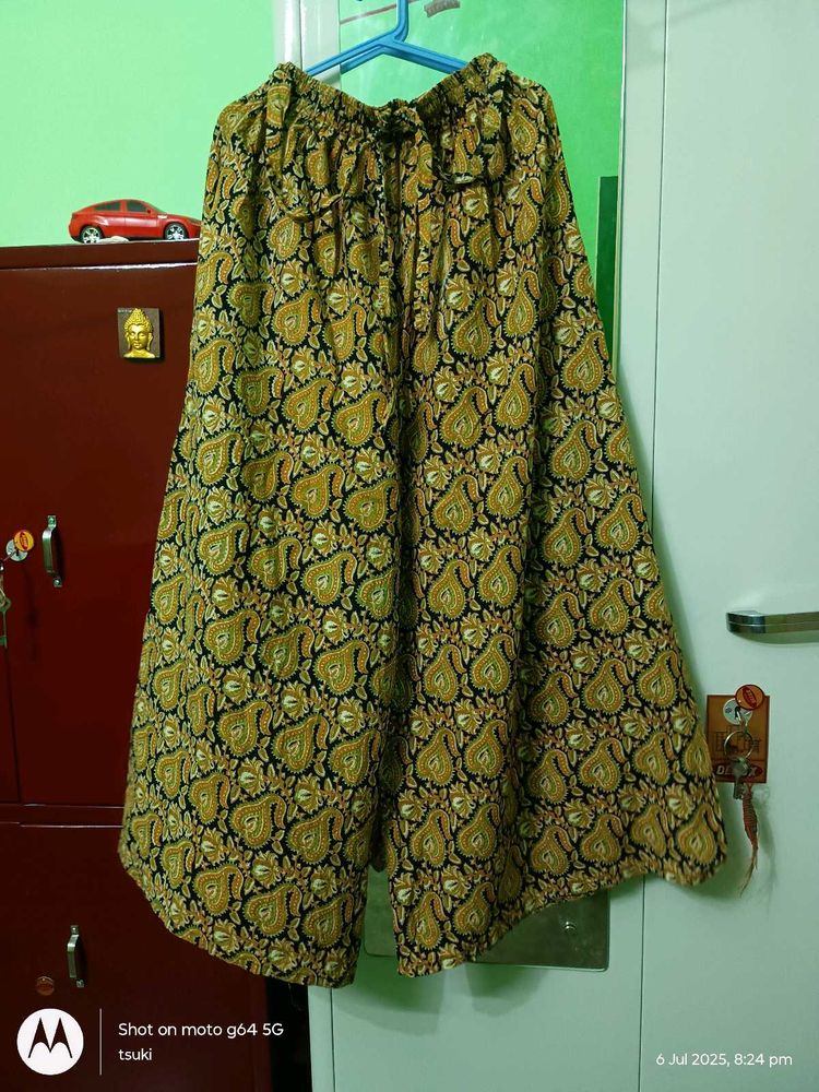 paisley printed cotton palazzo ethnic flared pants