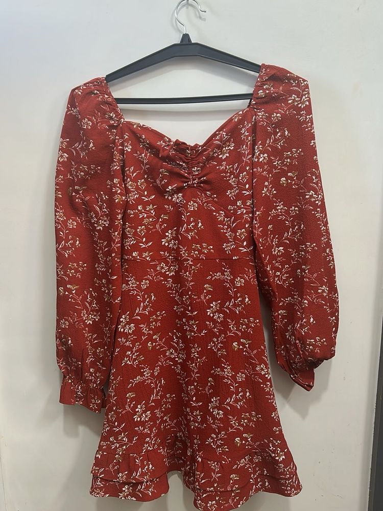 Floral Print Mini Dress