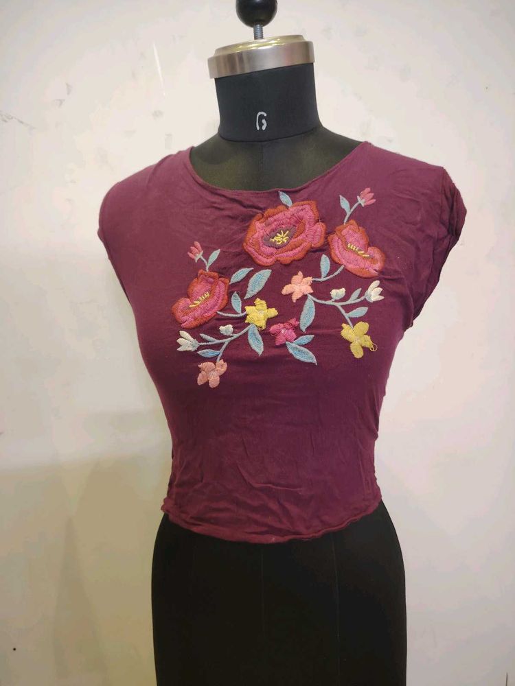 Floral Embroidered Top
