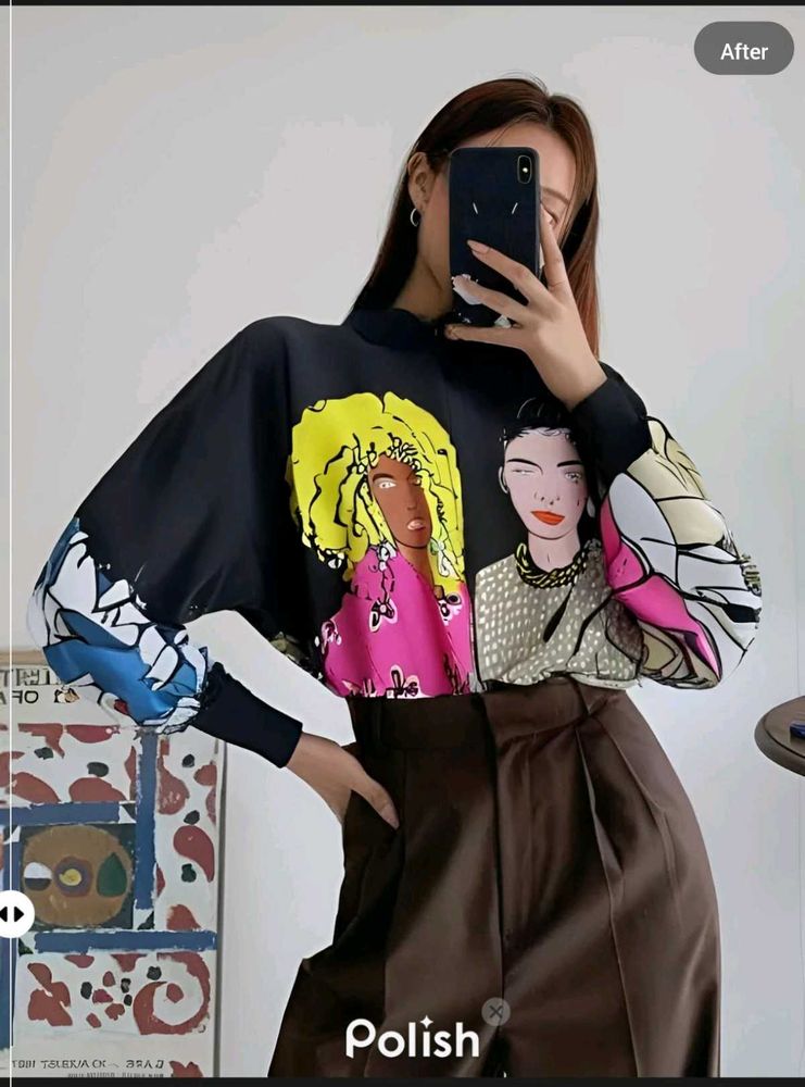 New With Tag Korean Premium Art Baggy Shirt