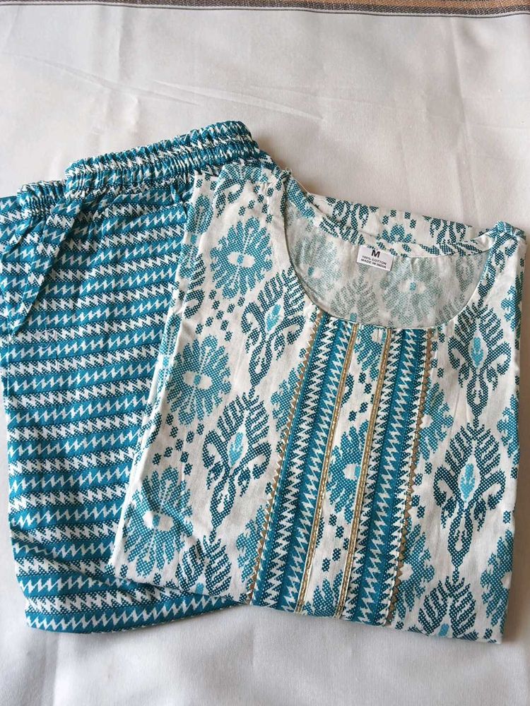 Cotton Kurti With Plant