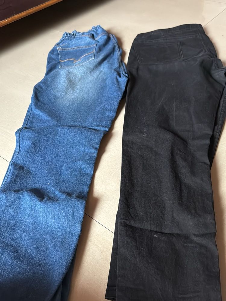 Two Jeggings Blue And Black