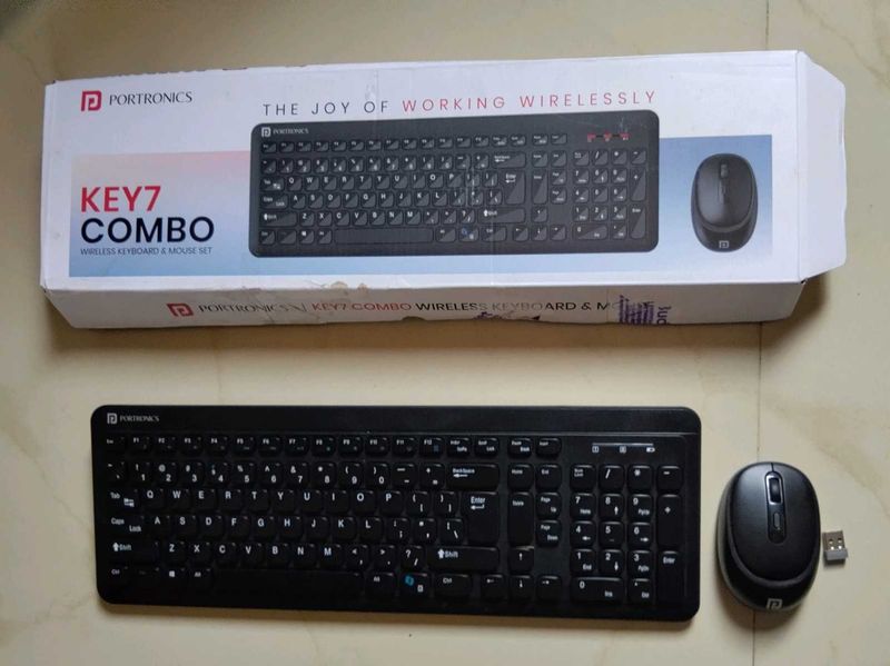 😍portronics key7 wireless keyboard and mouse 😍