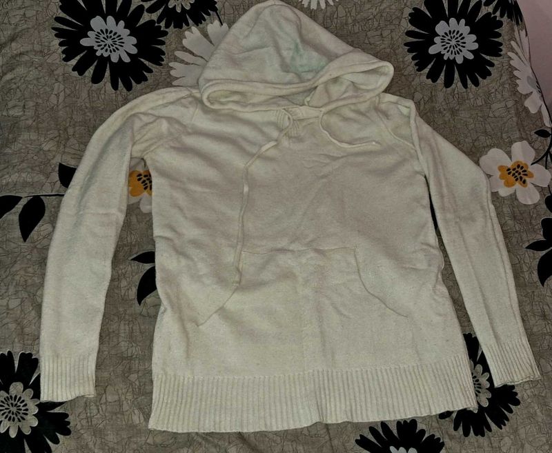 Casual Cream Hoodie