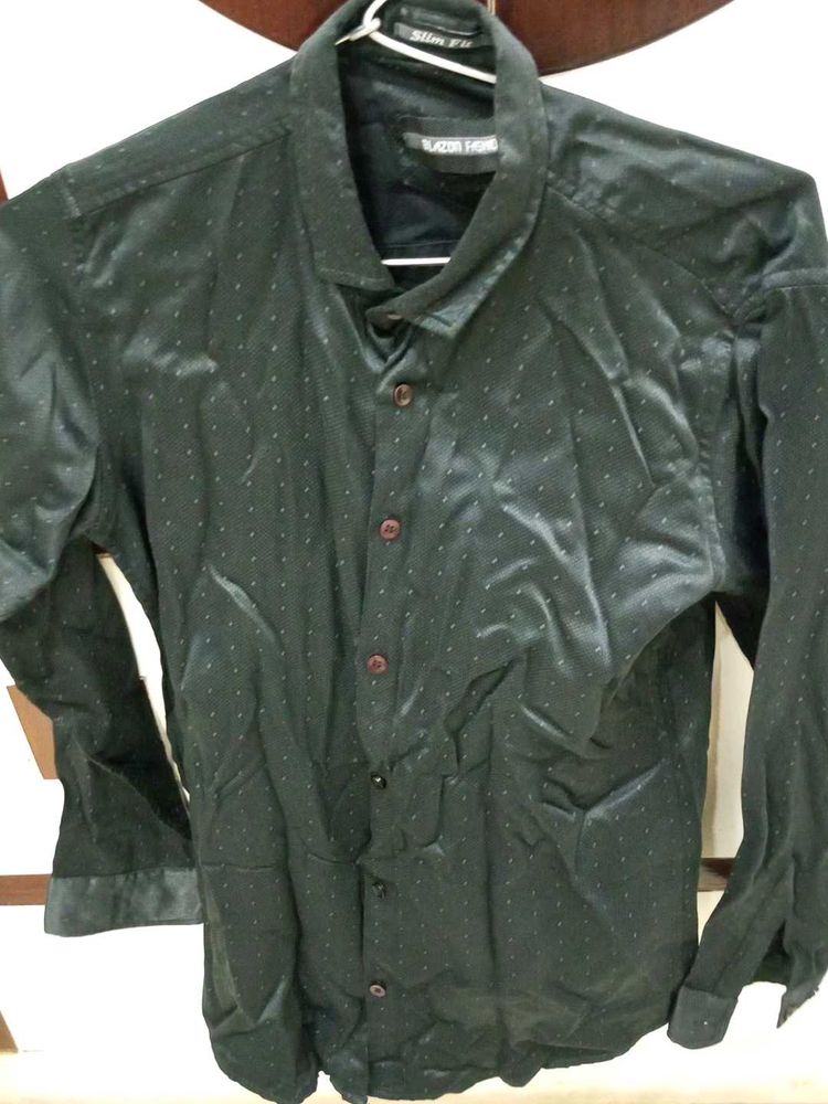 Stylish Black Patterned Shirt