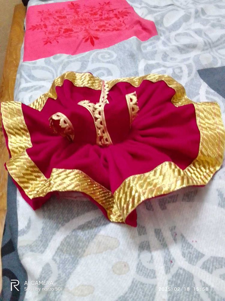 Soft Velvet Fabric 4nm Thakur Ji Ki Poshak