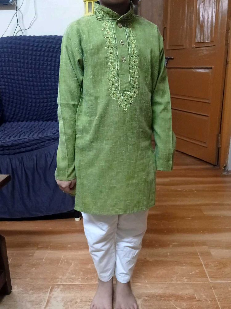 Boys Green Kurta Set