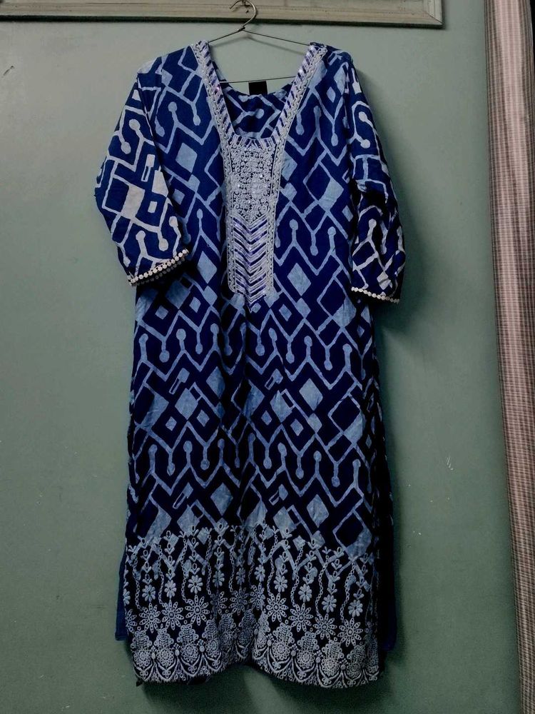 Embroidered Navy Blue Kurta 💙