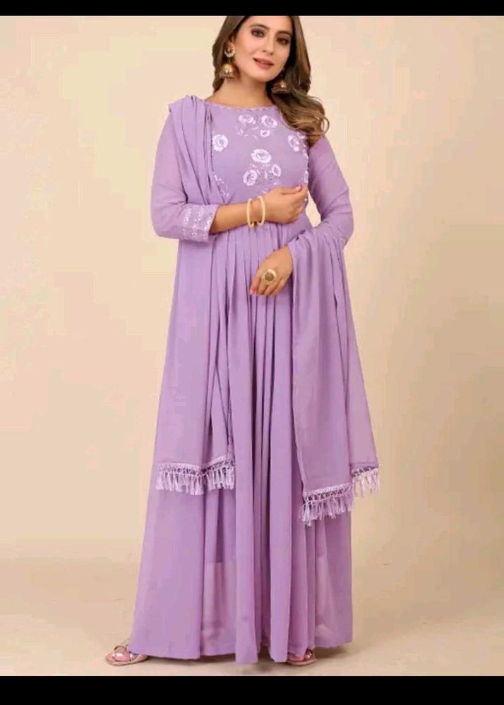 Lavender Trending Ethnic Gown