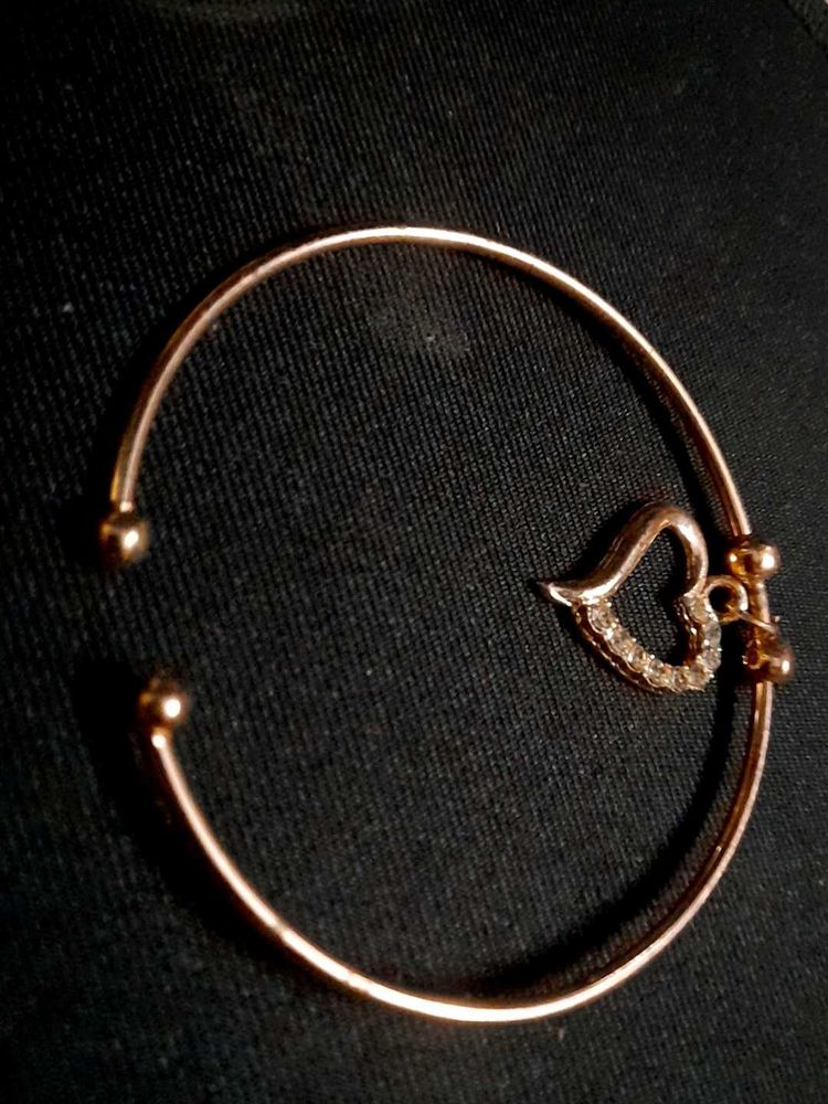 Heart Charm Bangle Bracelet