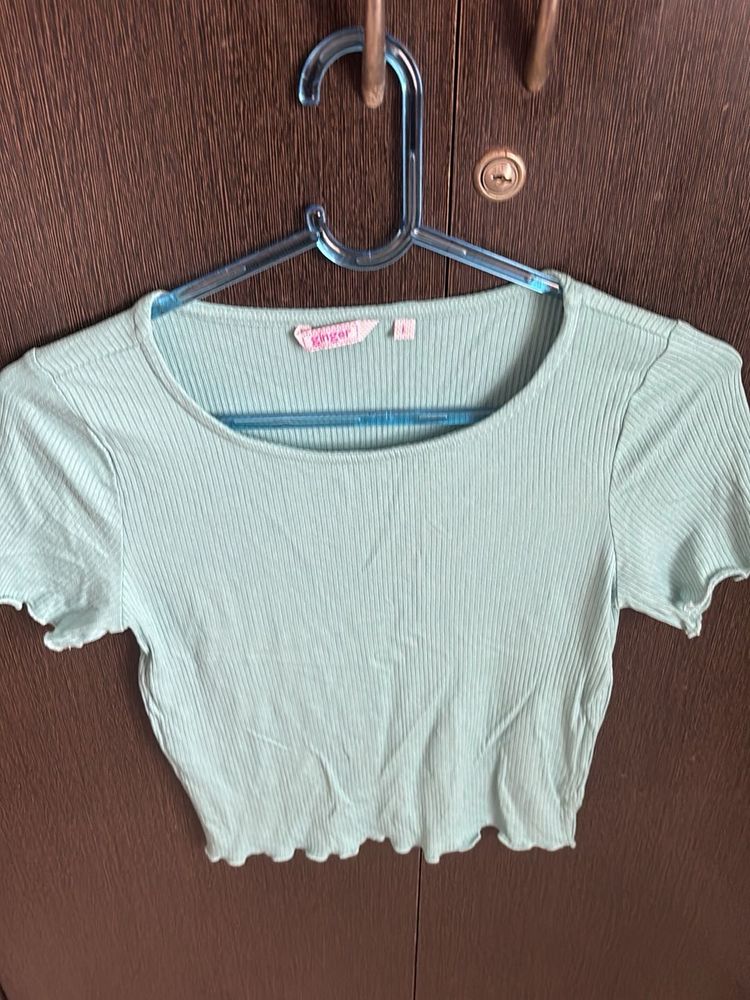 Blue Crop Top