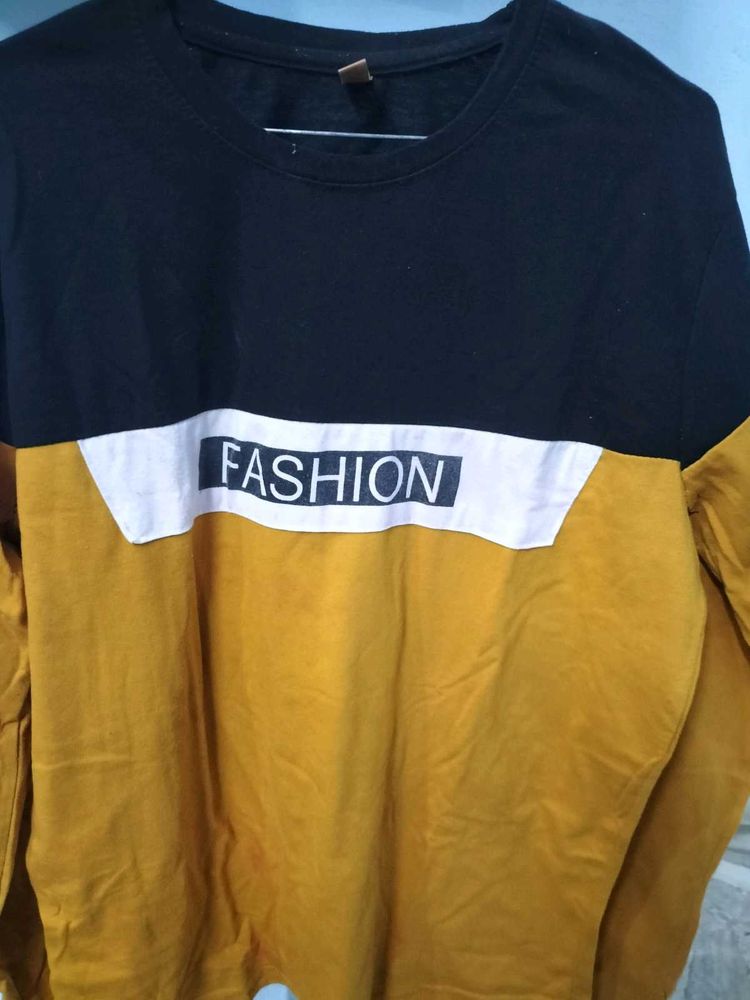 Mustard And Black fashion Tee.