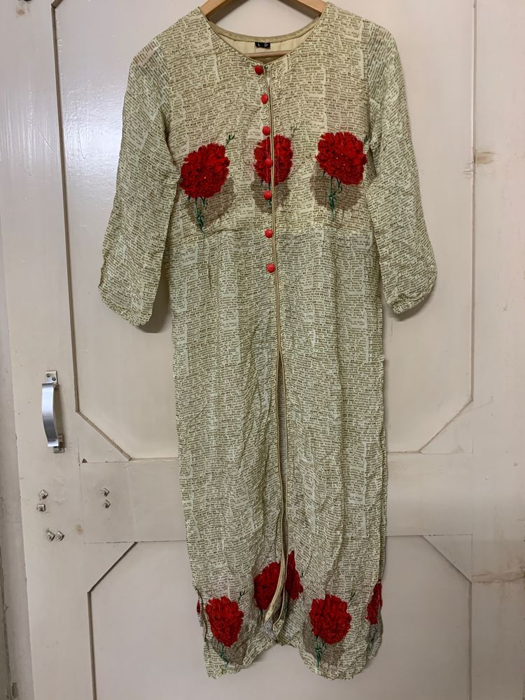 Front Slit Kurta Floral Y2K