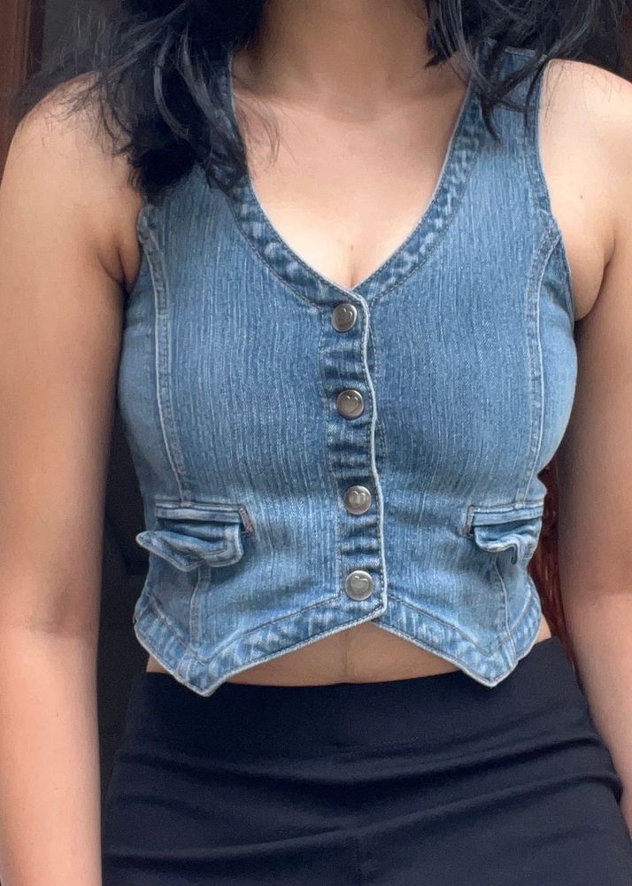 Zara Vintage Denim Vest