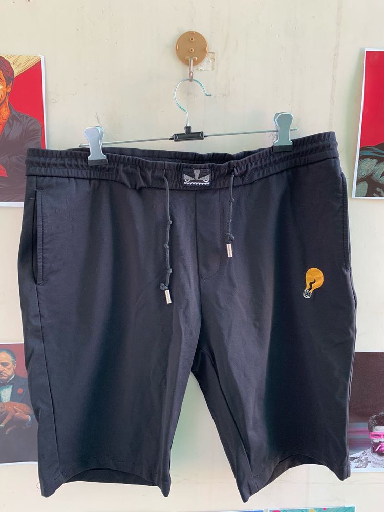 Fendi Designer Black Shorts